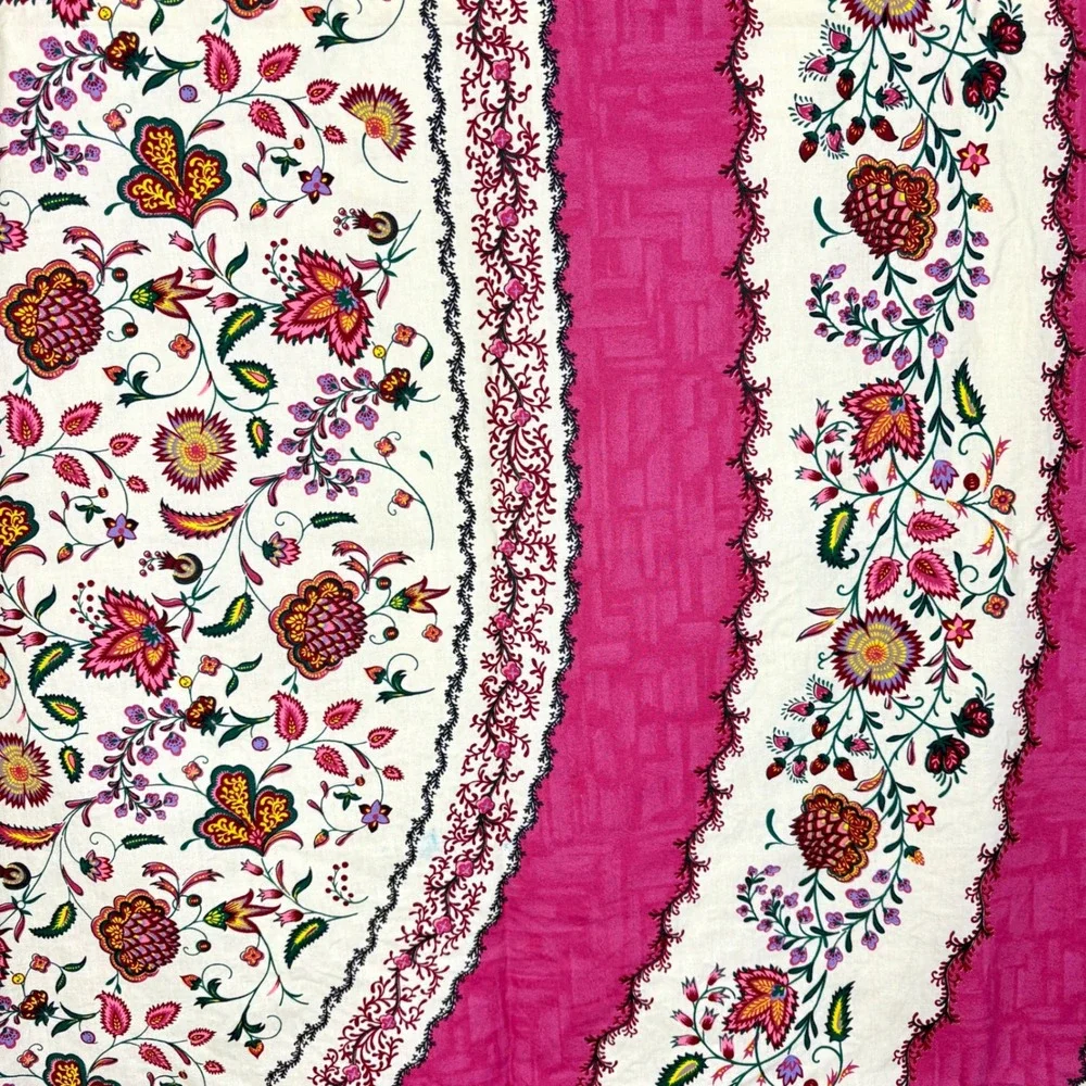 Vent du Sud French Provencal Oval Tablecloth 66x83 Floral Luxury Boho Chic Table